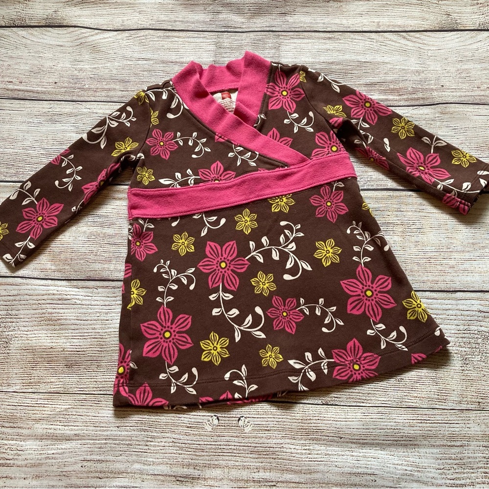 Tea Collection Long Sleeve Dress Girls Size Medium 12-18 months